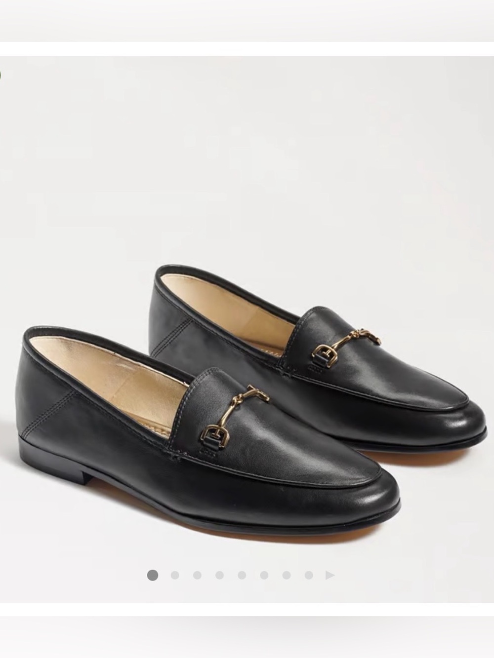 Sam Edelman Women’s Loraine Black Leather Bit Loafers, size 9